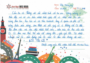 A1104: Em thật sự quý cô vì cô đến lớp không chỉ làm việc mà còn truyền cảm hứng và nhiệt huyết cho chúng em