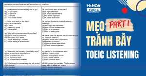 Mẹo tránh bẫy đề thi TOEIC Listening Part 1