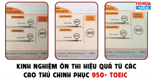  KINH NGHIỆM ÔN THI CHI TIẾT TỪ CÁC CAO THỦ ĐẠT 950+ TOEIC