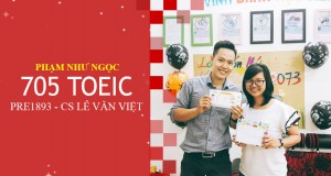 Vừa đi làm vừa học - học viên lớp Pre đạt 705 điểm TOEIC 
